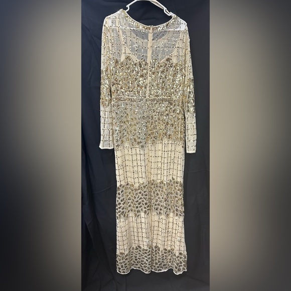 Mac Duggal 10951 Size 12 EMBELLISHED ILLUSION HIGH NECK LONG SLEEVE GOWN - Picture 6 of 8